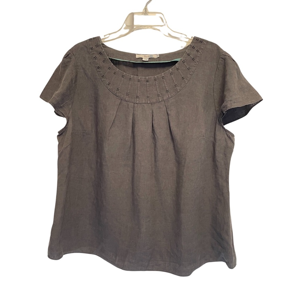 Boden Gray Short Sleeve Blouse